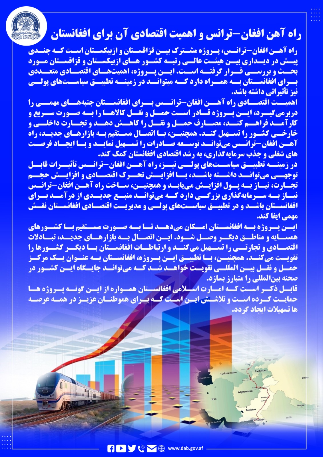 راه آهن افغان - ترانس و اهمیت اقتصادی آن برای افغانستان