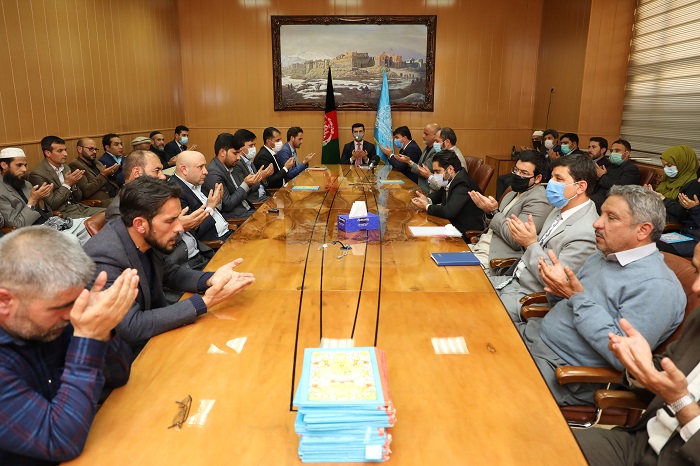  برگزاری ختم قرآن و اتحاف دعا به روح پاک سه تن شهید از کارمندان د افغانستان بانک