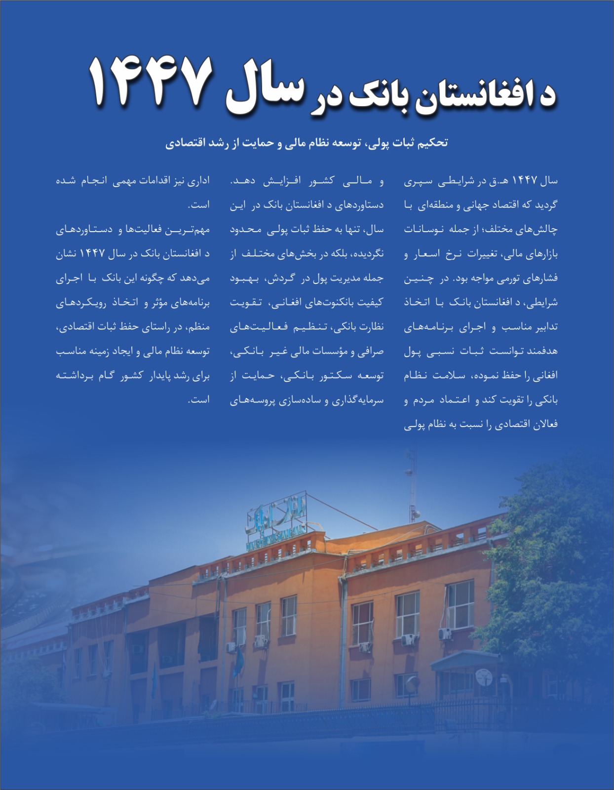 د افغانستان بانک در سال ۱۴۴۷