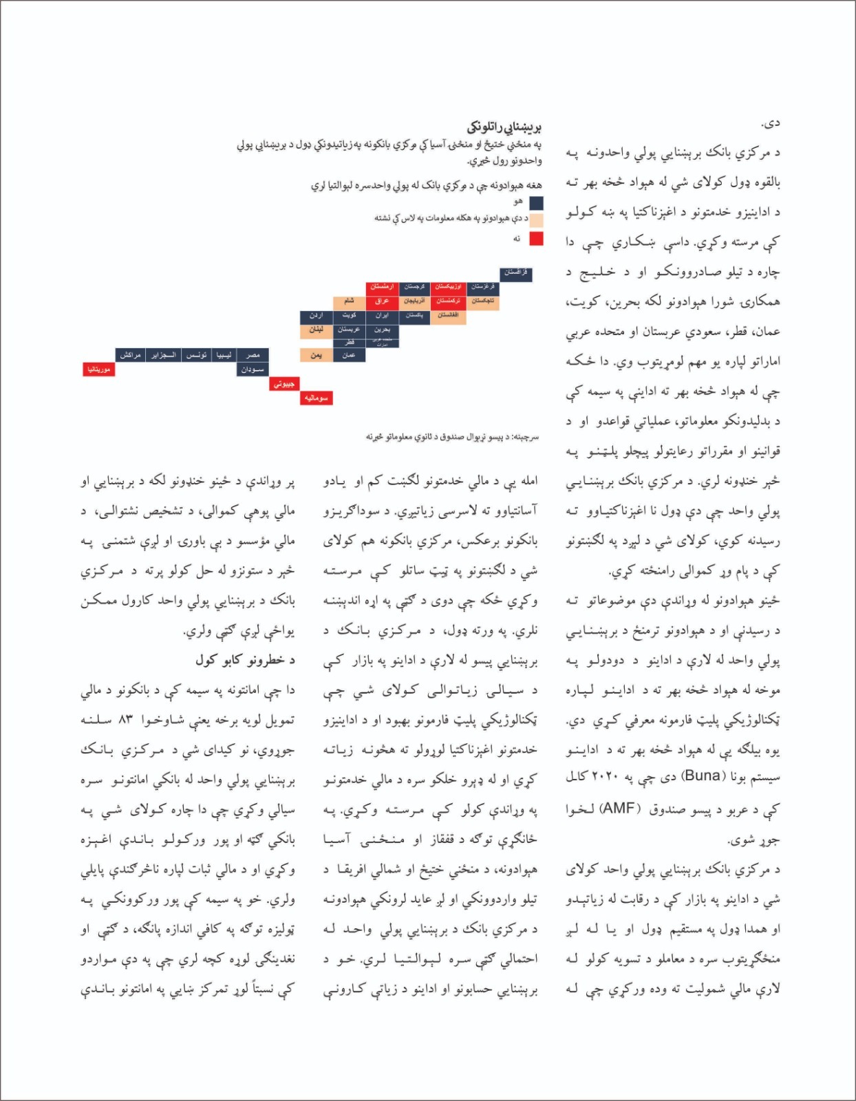 د مرکزي بانک برېښنایی پولي واحد کولای شۍ د منځني ختیځ مالي شمولیت او د اداینو اغېزناکتیا ډیره کړي