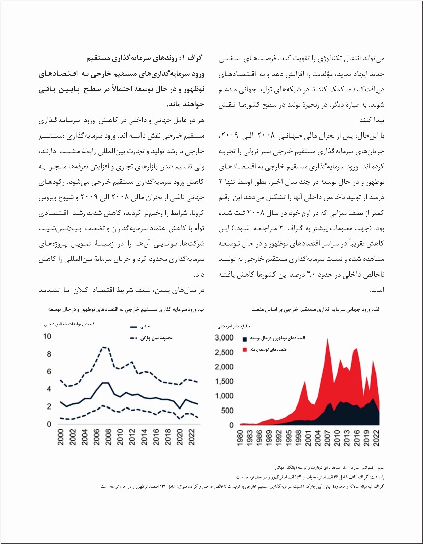 ستراتیژی سه وجهی برای جذب سرمایه گذاری مستقیم خارجی  تقویت رشد اقتصادی
