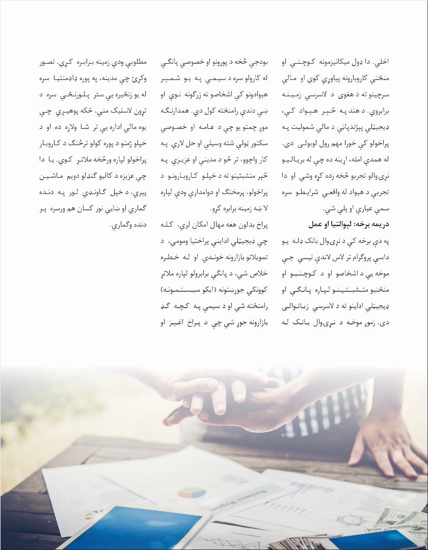 مالي شمولیت څنګه په منځنۍ آسیا کې فرصتونو او دندو رامنځته کولو ته لاره پرانیزي