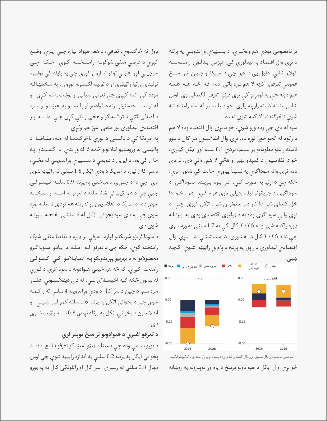 نړۍ وال اقتصاد د یو نوي پړاو پر لور