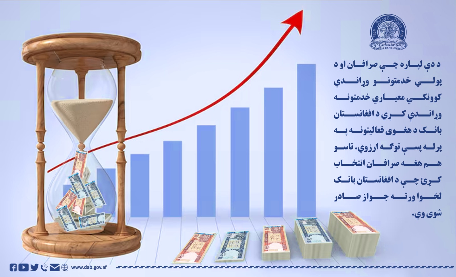 د دې لپاره چې صرافان او د پولي خدمتونو وړاندې کوونکي معیاري خدمتونه وړاندې کړي