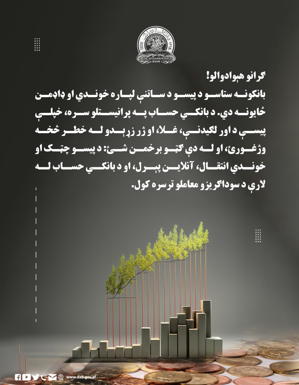 د افغانستان بانک اوس له ډالري حسابونو څخه