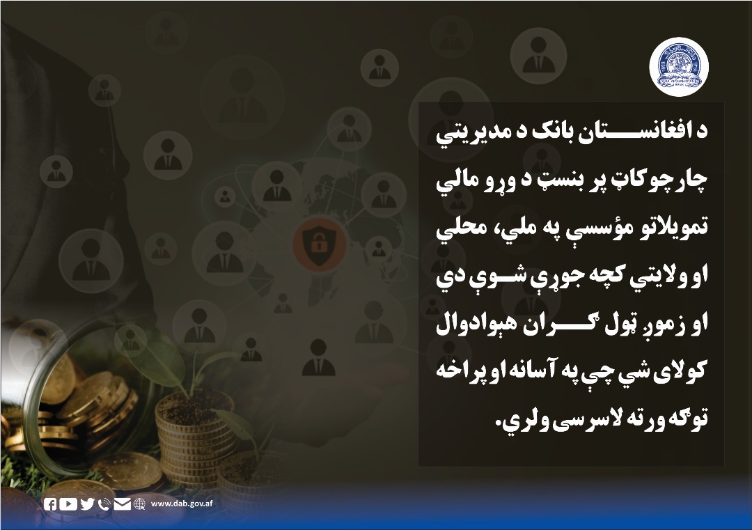 د افغانستان بانک د مدیریتی چارچوکاټ پر بنسټ د وړو مالي تمویلاتو مؤسې
