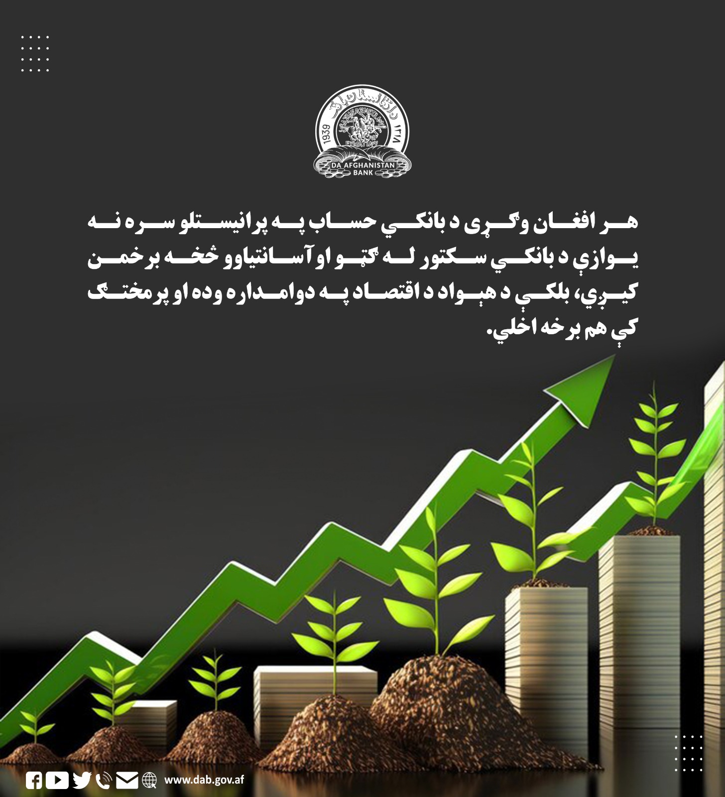 هر افغانی وګړی د بانکي حساب په پرانیستلو سره نه یوازې د بانکی سکتور