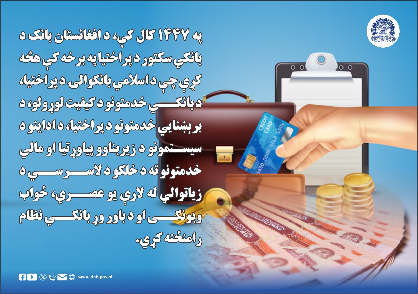 په ۱۴۴۷ کال کې د افغانستان بانک د بانکي سکتور د پراختیا په برخه کې