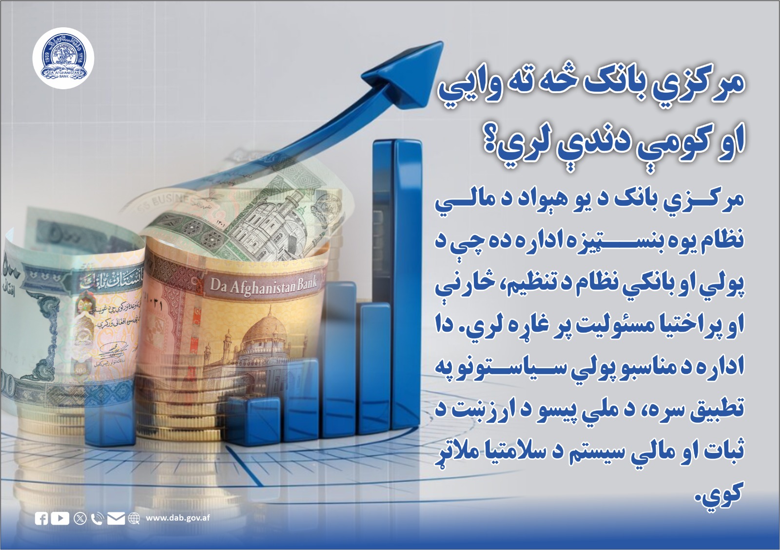 مرکزی بانک څه ته وایي او کومي دندې لری